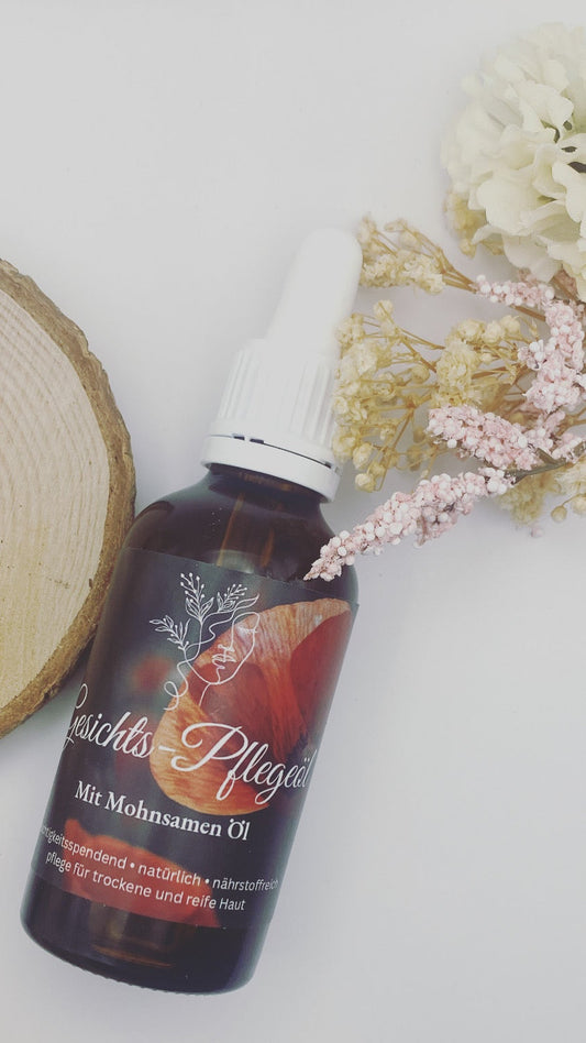 Vitamin C Glow Gesichtsöl - Mohnsamen- & Bakuchiol, pflegt trockene und reife Haut